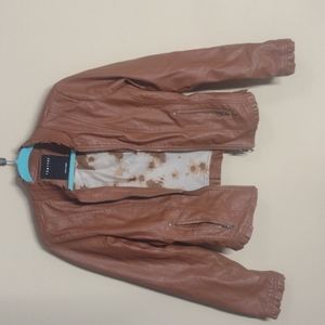 Brown/tan faux leather jacket